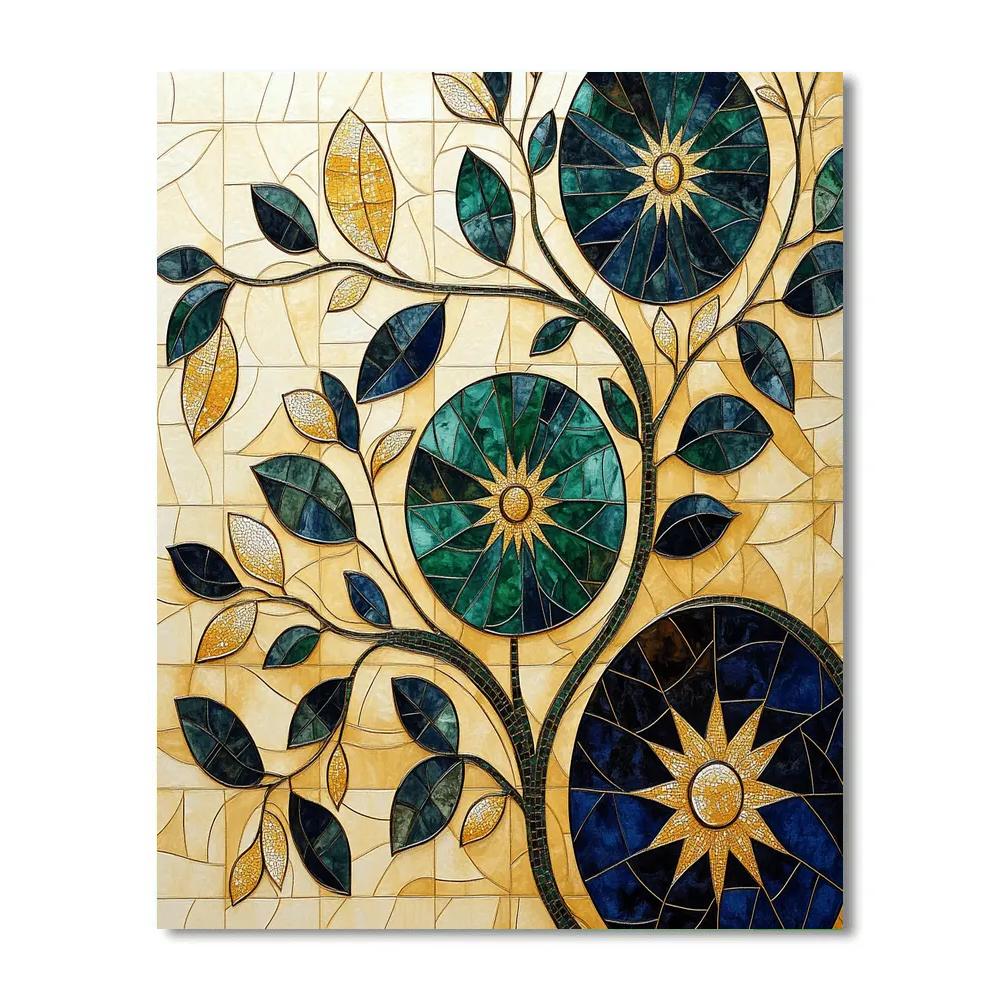 Gustav Klimt Inspired Botanical Constellation Chart Paint by numbers art