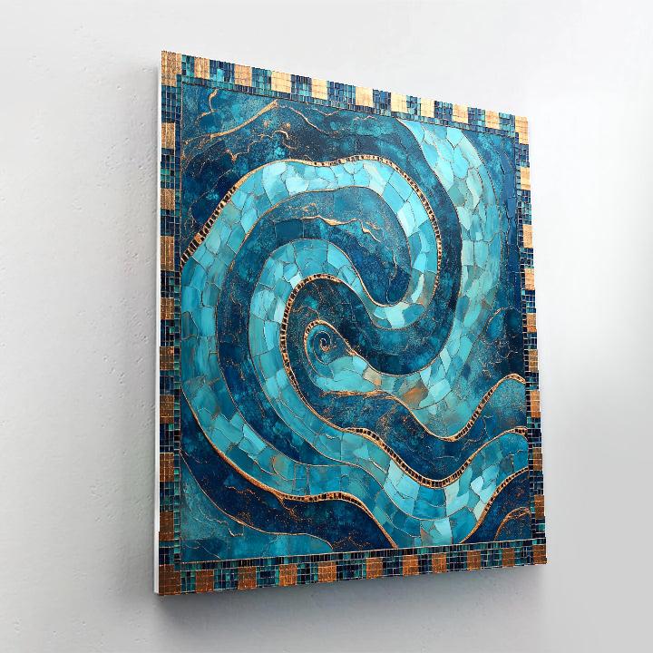 Gustav Klimt Inspired Ocean Current Arabesques Number painting