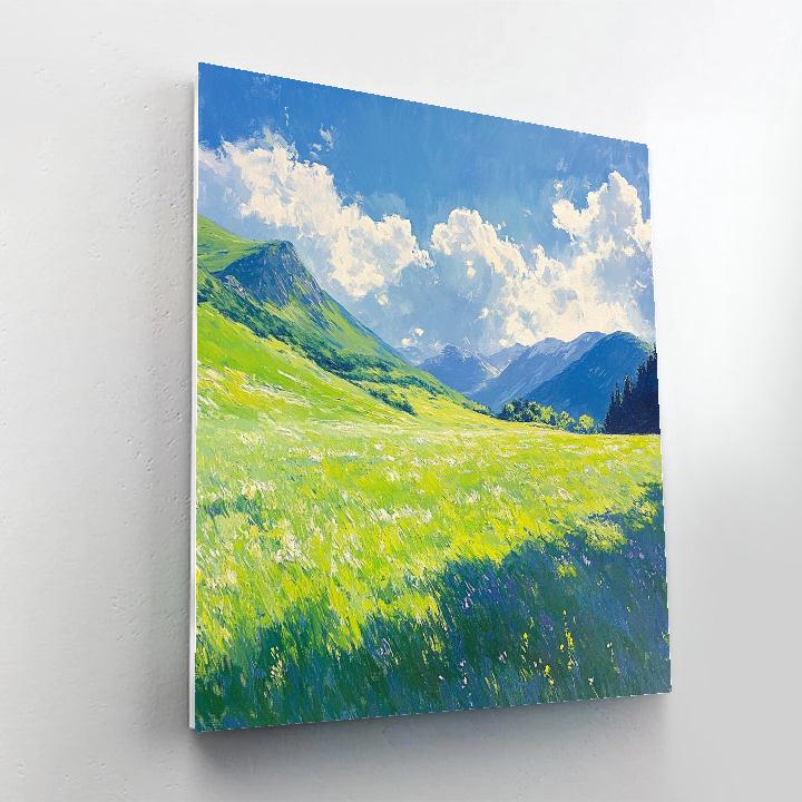 Claude Monet Inspired Alpine Meadow Cloud Shadow Drift DIY paint by numbers