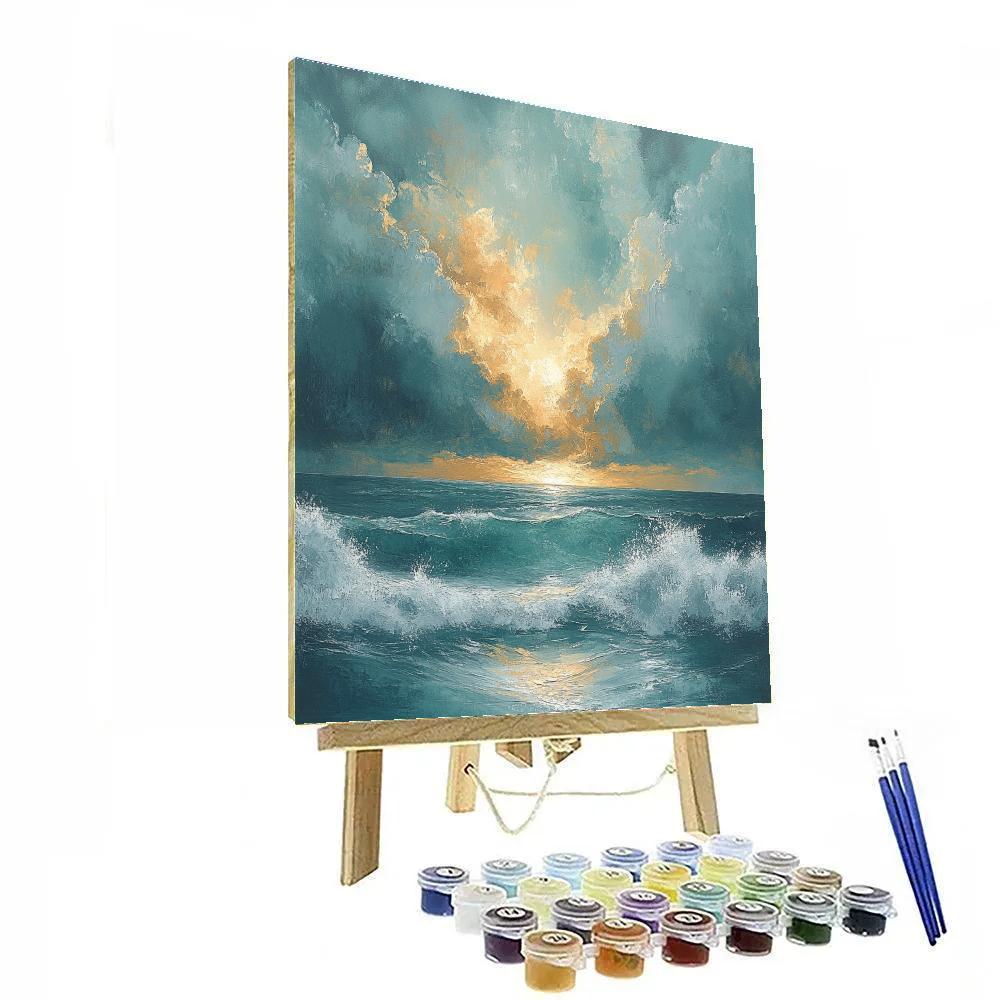 JMW Turner Inspired Stormy Seascape paint by numbers