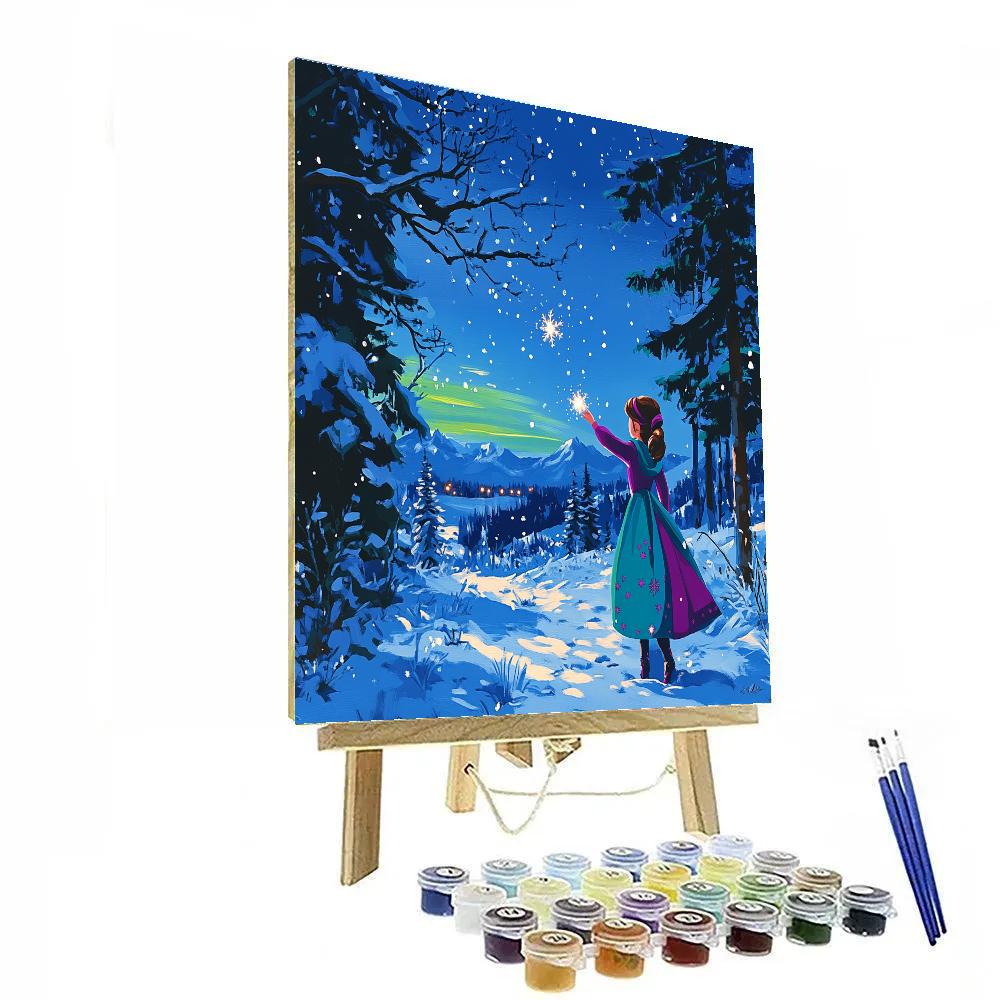 Anna Frozen Forest Starglow Adventure Disney Inspired paint by number