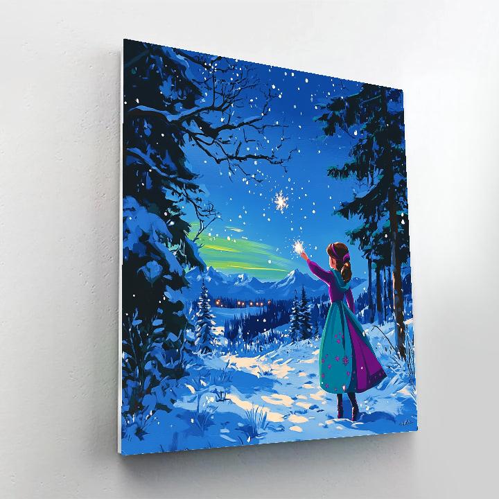 Anna Frozen Forest Starglow Adventure Disney Inspired paint by number