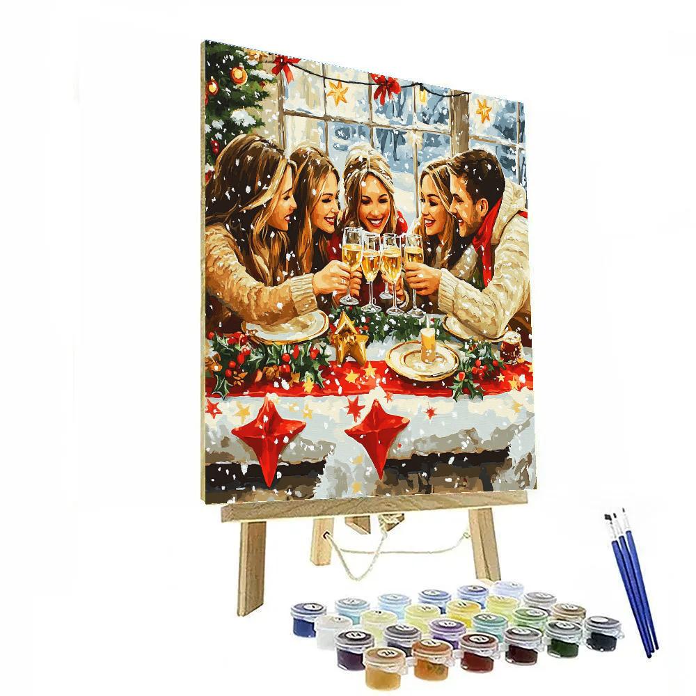 Ribboned Table Reunion Paint by numbers art