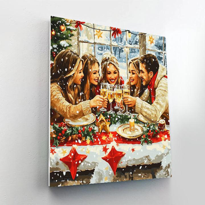 Ribboned Table Reunion Paint by numbers art