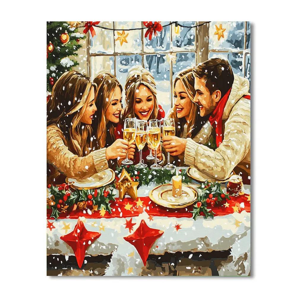 Ribboned Table Reunion Paint by numbers art