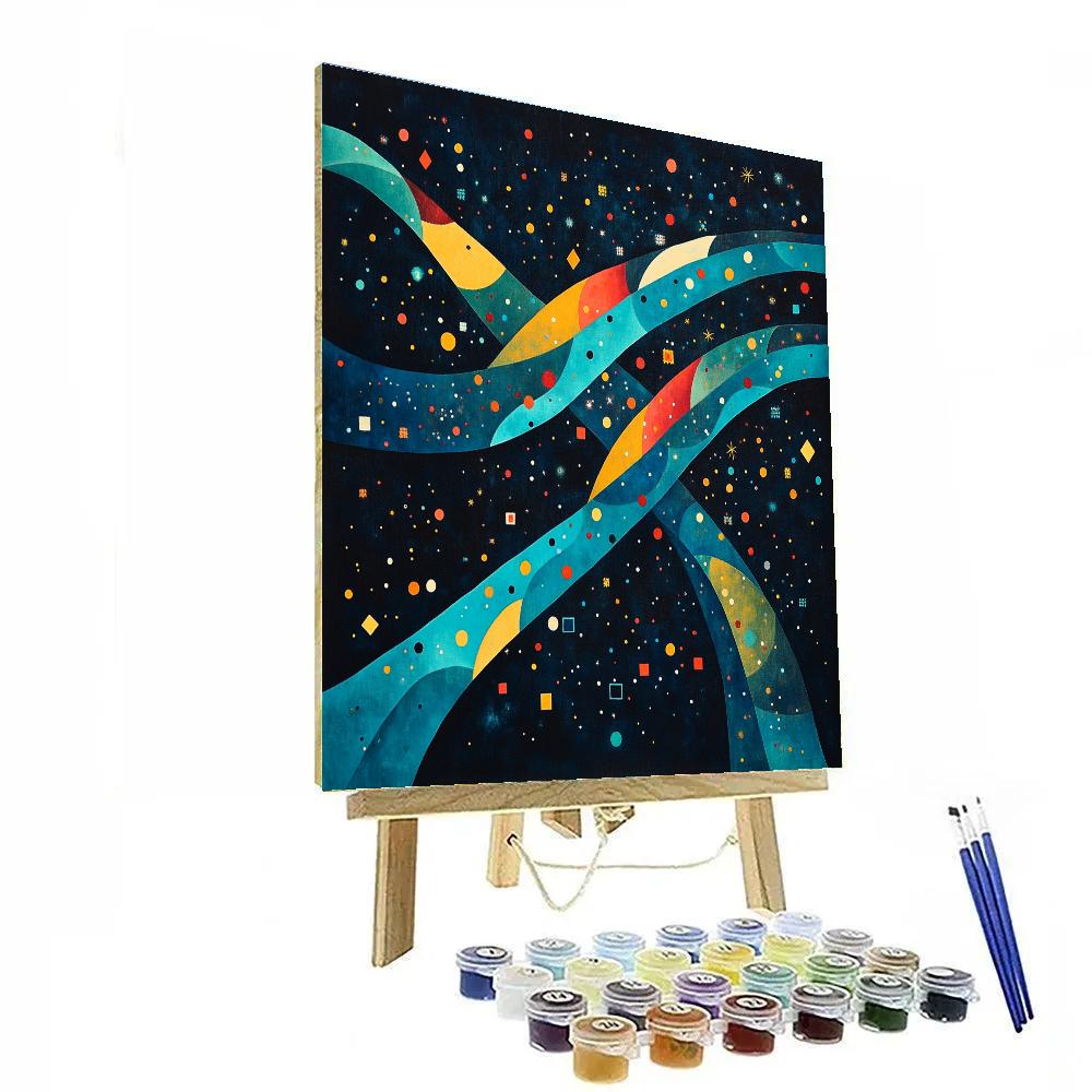 Joan Miró Inspired Aurora Of Hidden Geometry painting number kit