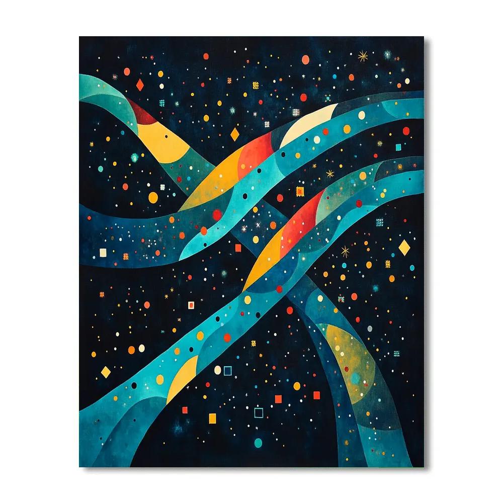 Joan Miró Inspired Aurora Of Hidden Geometry painting number kit
