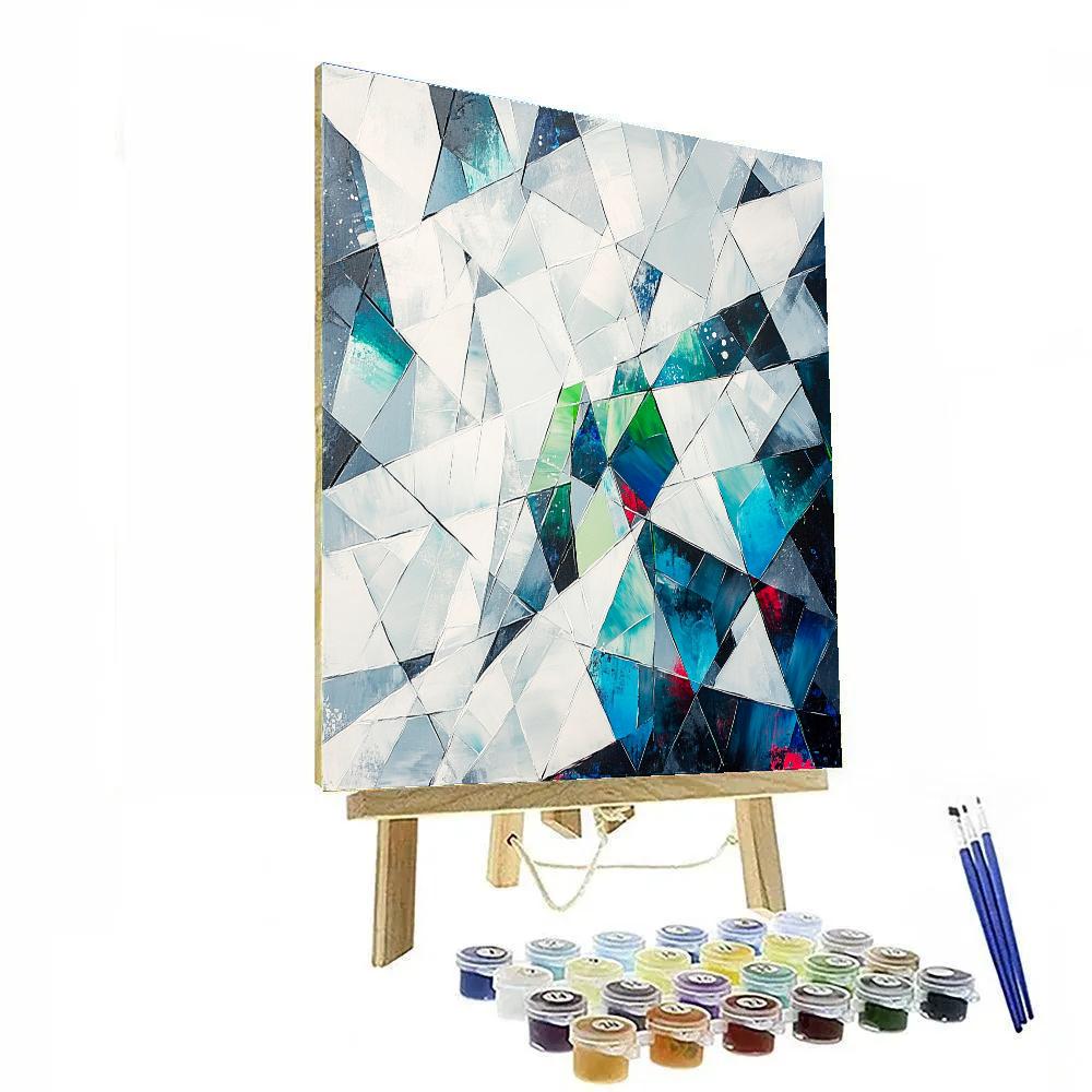 Jean-Paul Riopelle Inspired Boreal Aurora Shardfield paint by numbers