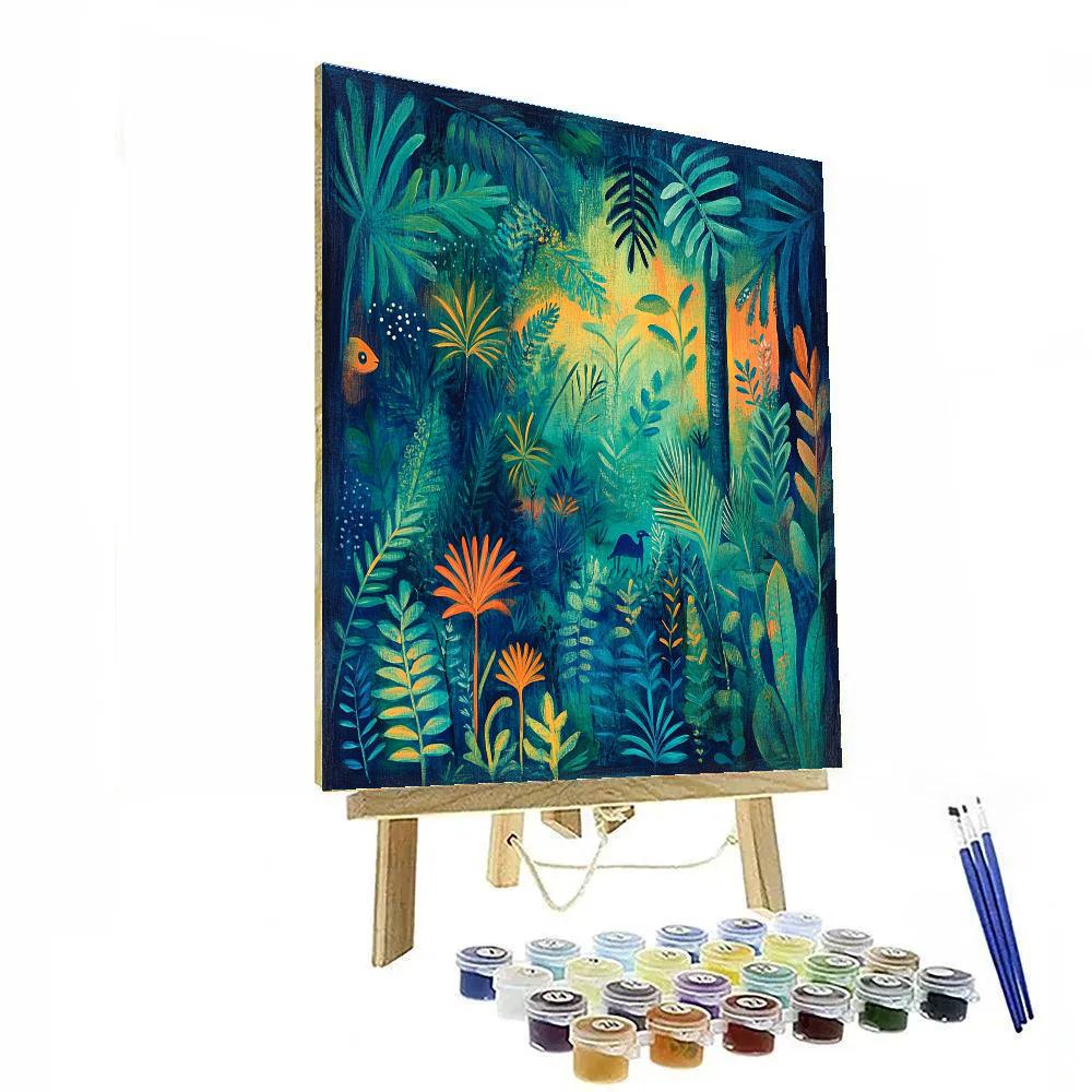 Henri Rousseau Inspired Jungle Expedition Painting by numbers kit