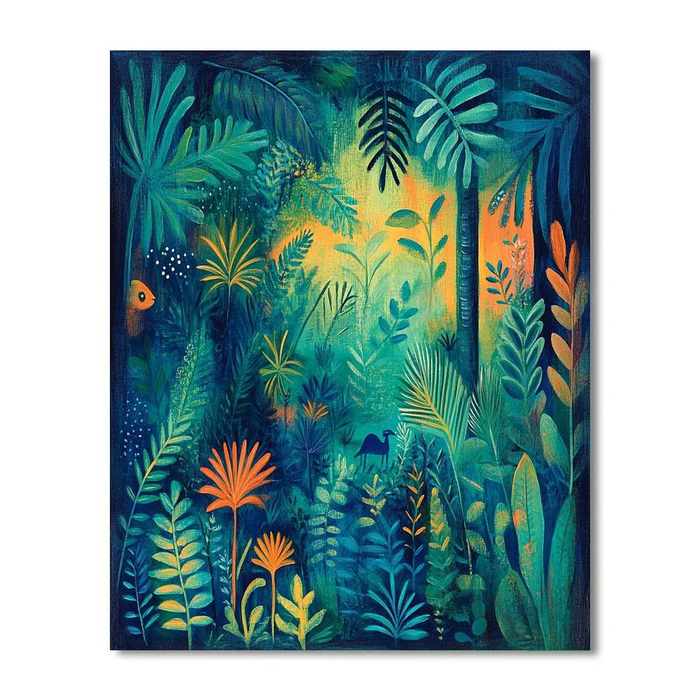 Henri Rousseau Inspired Jungle Expedition Painting by numbers kit