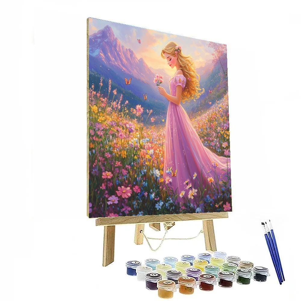 Aurora Dawn Meadow Daydream Disney Inspired Number painting