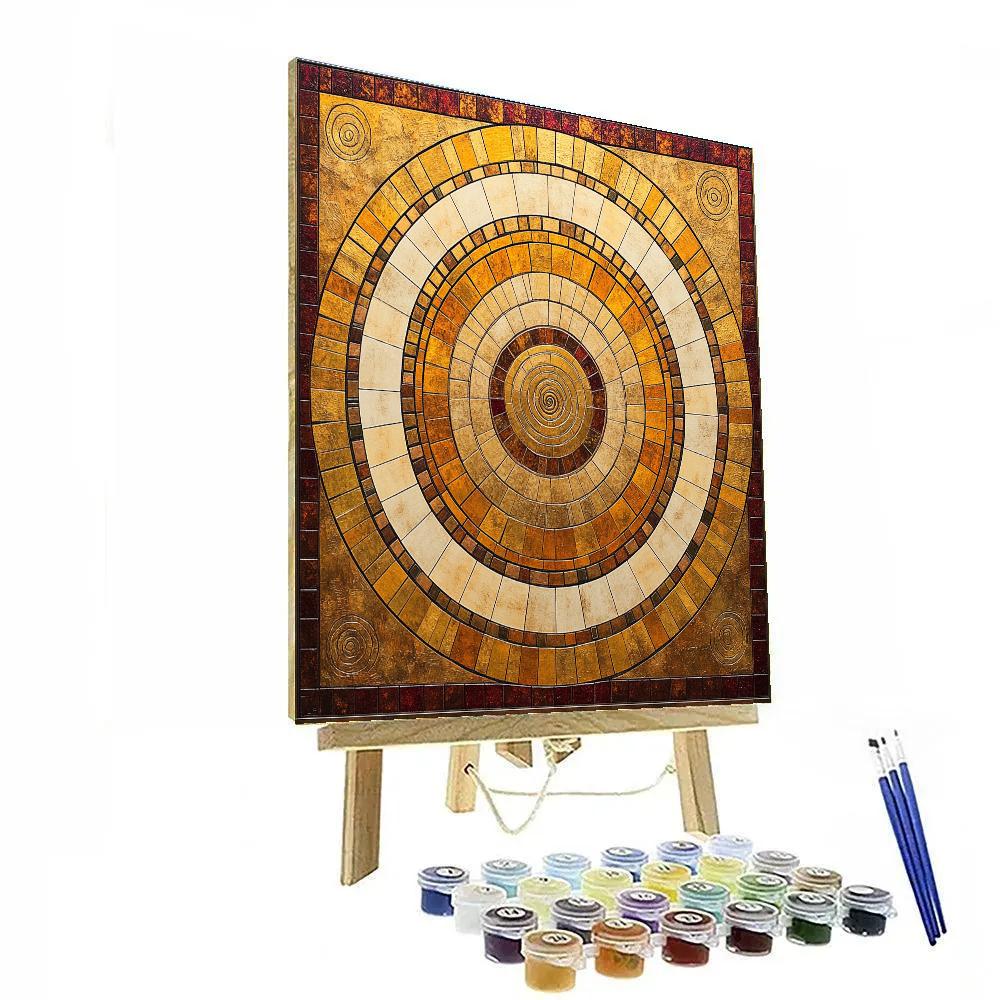Gustav Klimt Inspired Golden Sunstone Radiance painting number kit