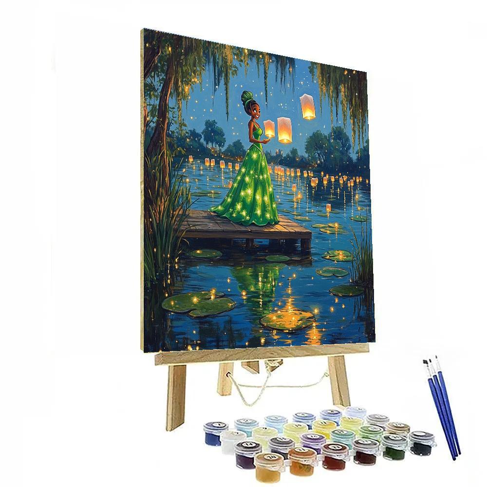 Tiana Bayou Lantern Celebration Disney Inspired paint by number