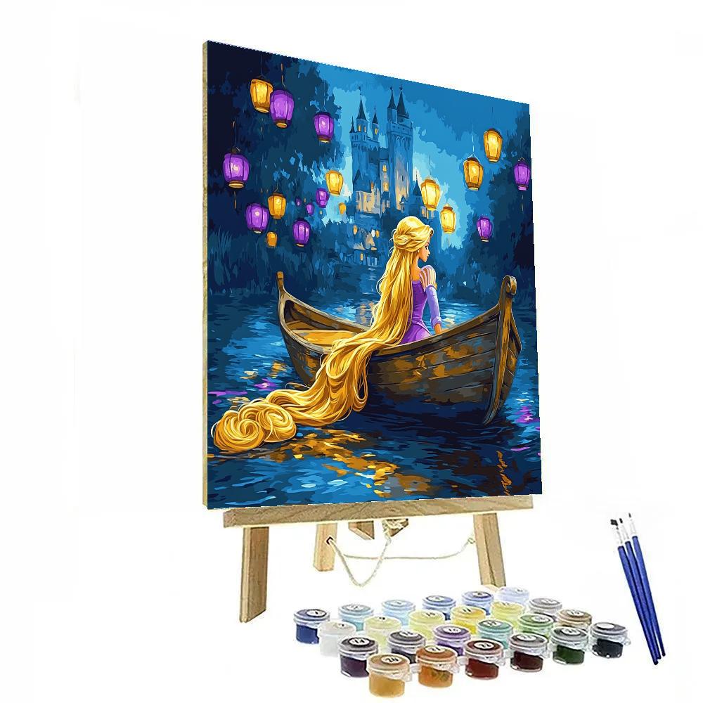 Rapunzel Lantern River Dream Disney Inspired DIY paint by numbers