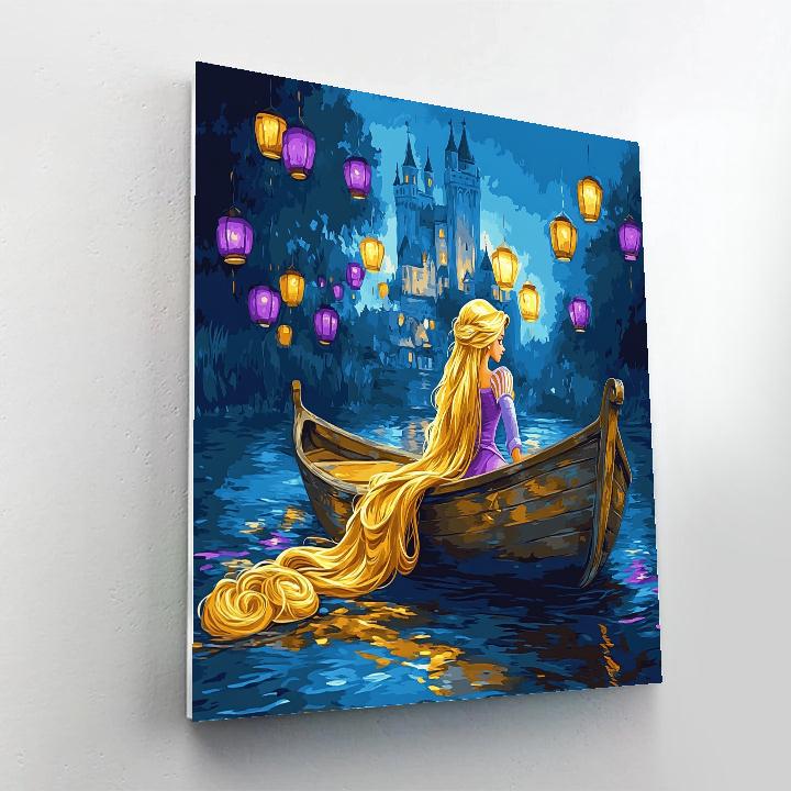 Rapunzel Lantern River Dream Disney Inspired DIY paint by numbers