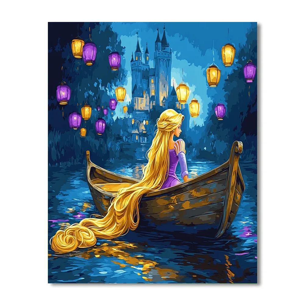 Rapunzel Lantern River Dream Disney Inspired DIY paint by numbers