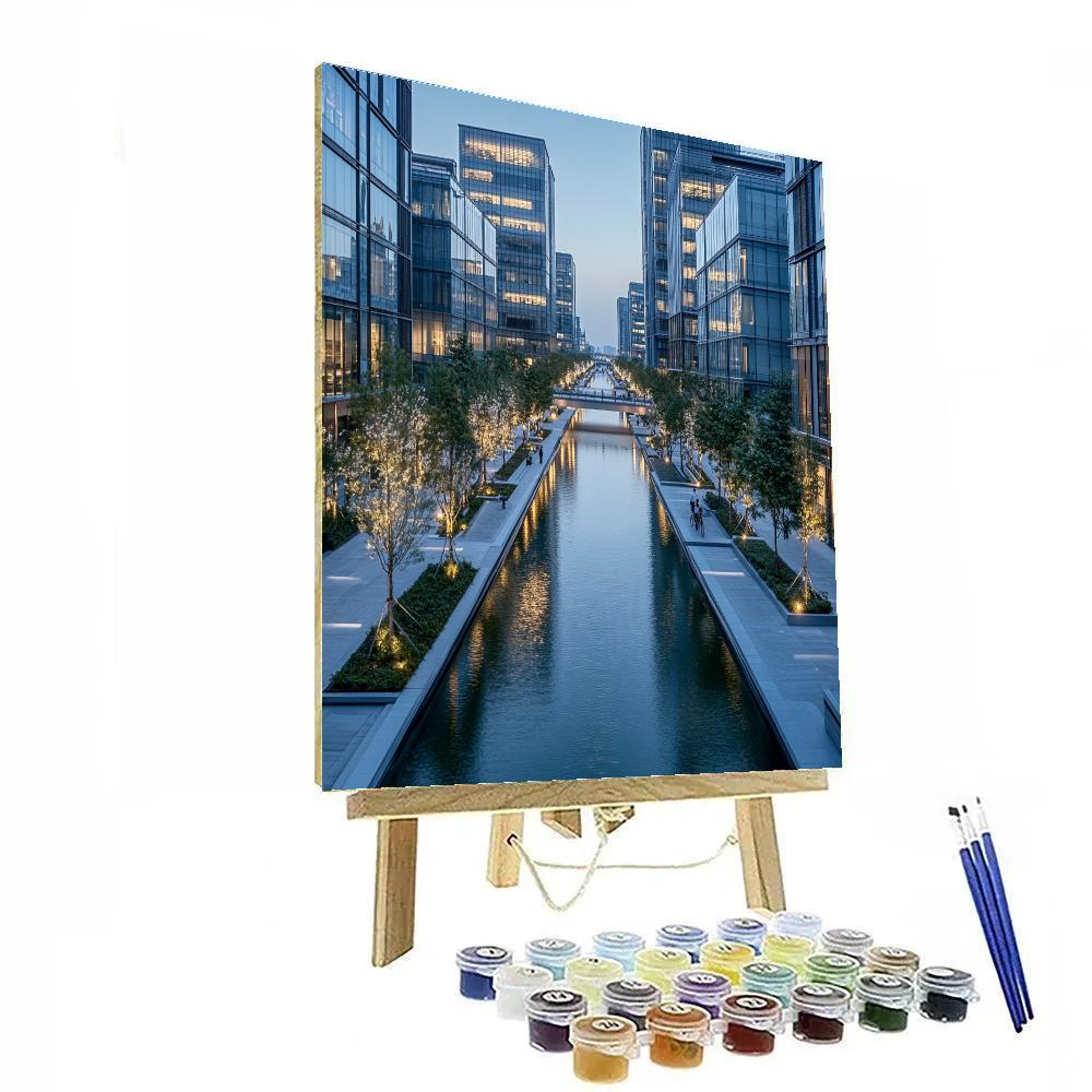 Canal District Of Suzhou Industrial Park Suzhou China paint by color
