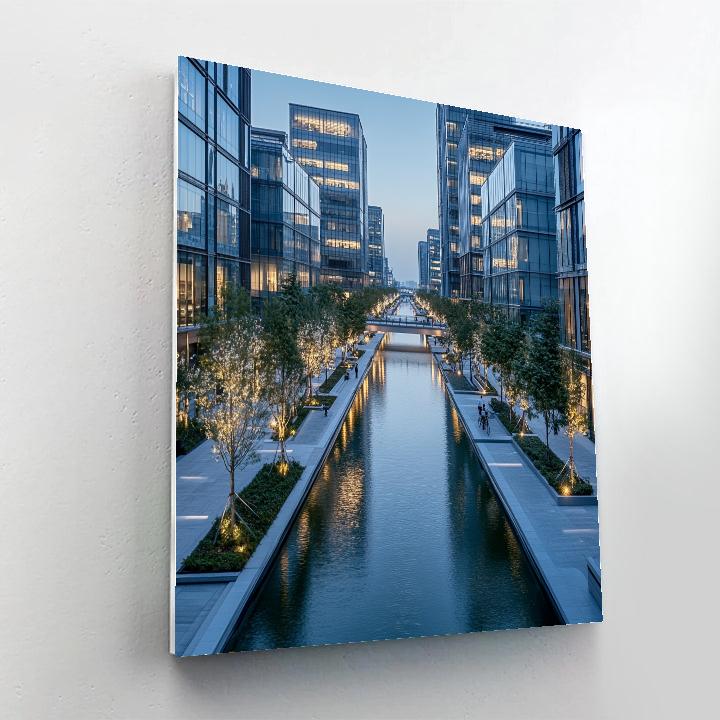 Canal District Of Suzhou Industrial Park Suzhou China paint by color
