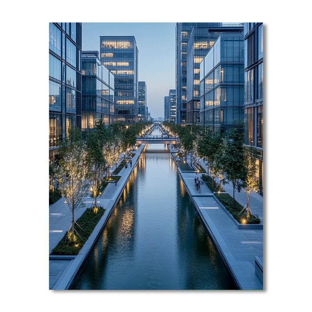 Canal District Of Suzhou Industrial Park Suzhou China paint by color