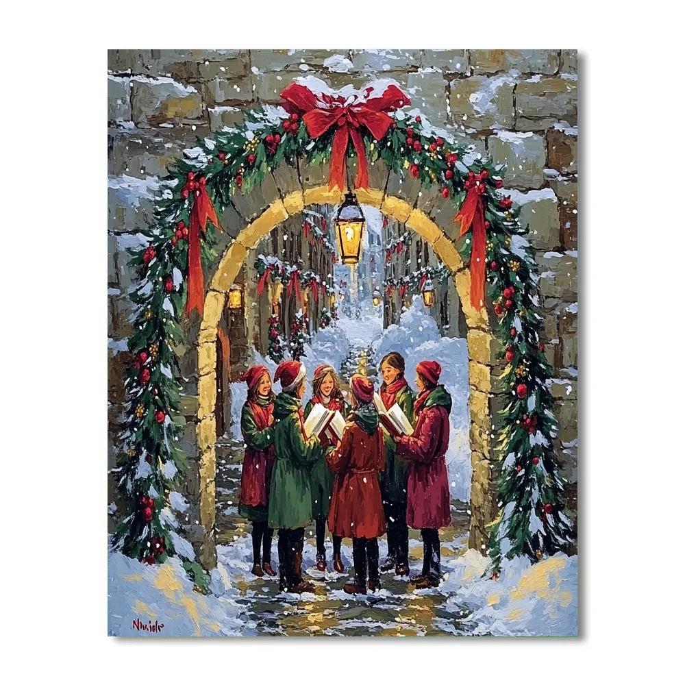 Carols Under The Archway Painting by numbers kit