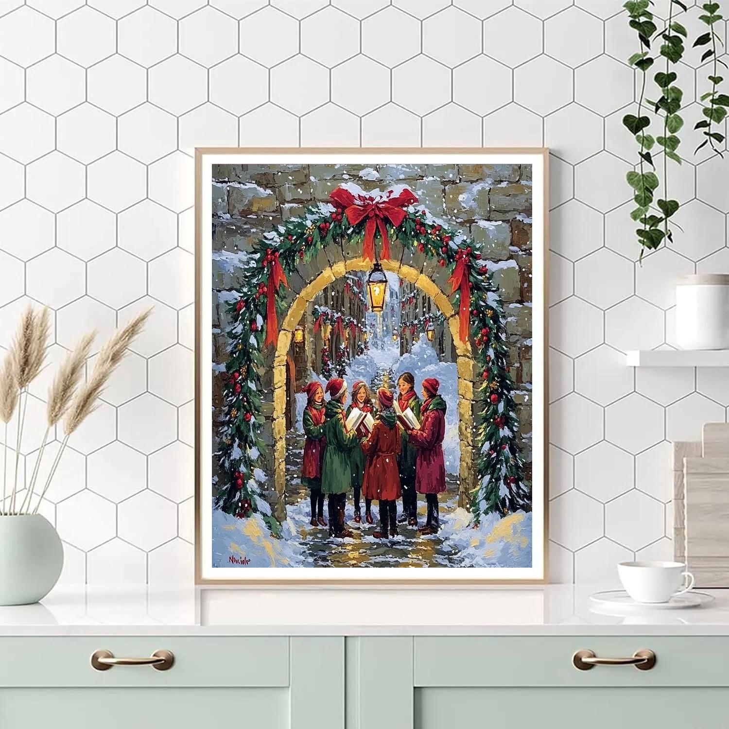 Carols Under The Archway Painting by numbers kit