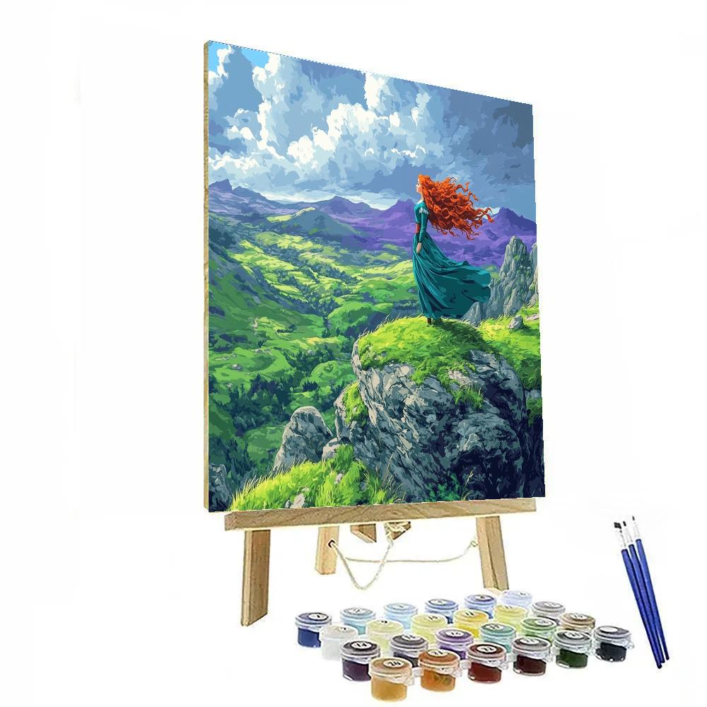 Merida Highland Cliff Wind Ride Disney Inspired paint by numbers