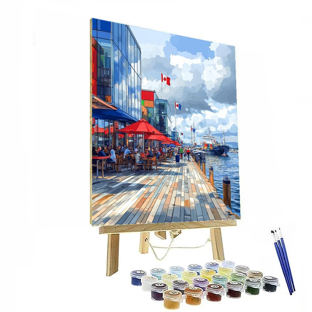 Harborfront Of Halifax From Boardwalk Halifax Canada Numbered painting kits