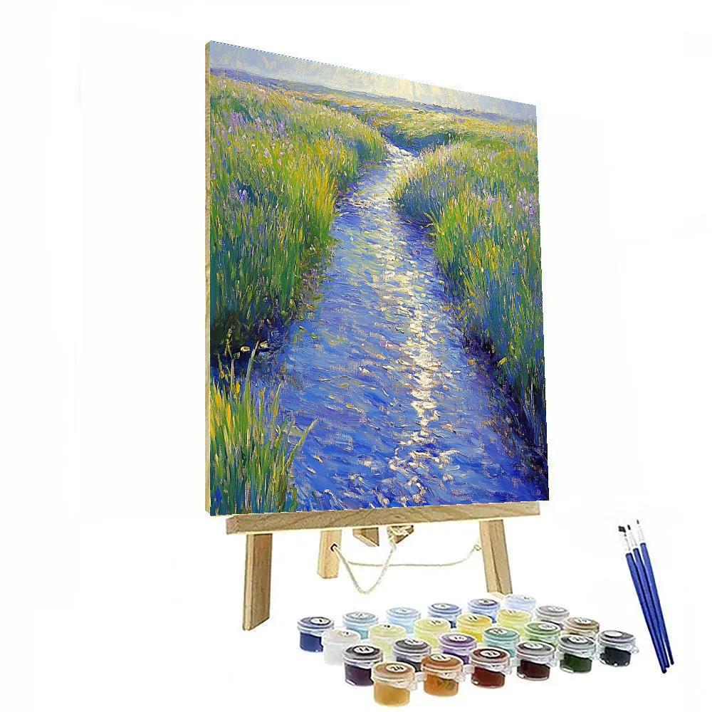 Claude Monet Inspired Early Spring Stream Meltwater painting number kit
