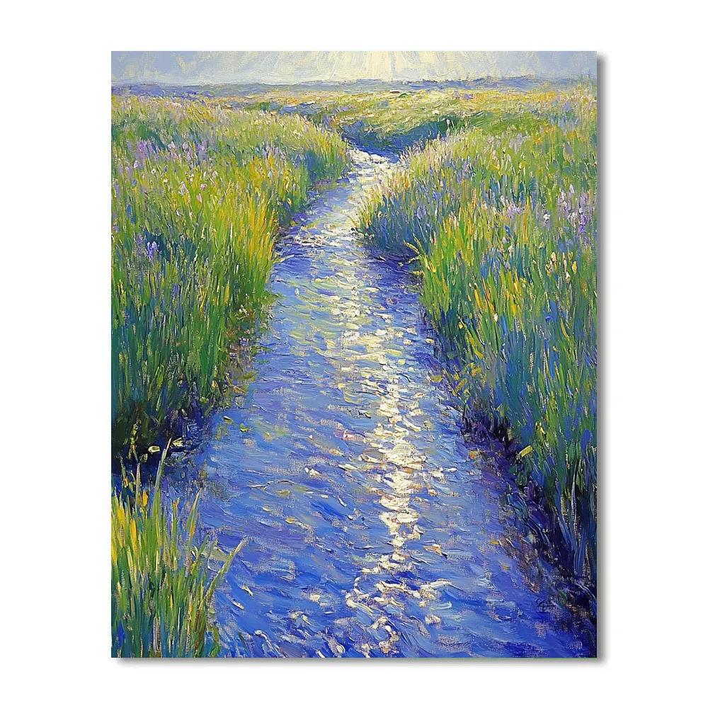 Claude Monet Inspired Early Spring Stream Meltwater painting number kit