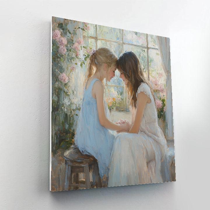 Mary Cassatt Inspired Mother And Child Number painting