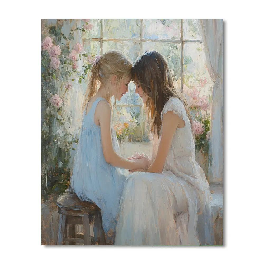 Mary Cassatt Inspired Mother And Child Number painting