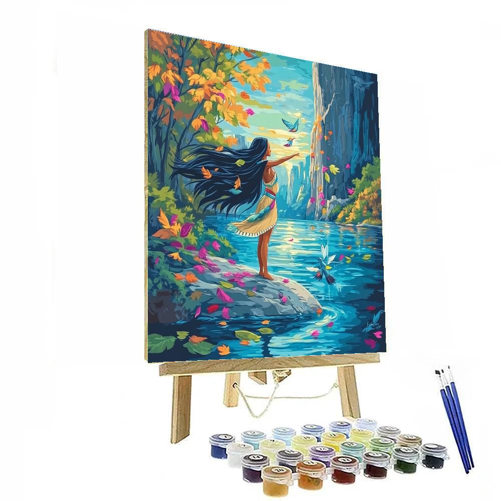 Pocahontas River Breeze Discovery Disney Inspired paint by numbers