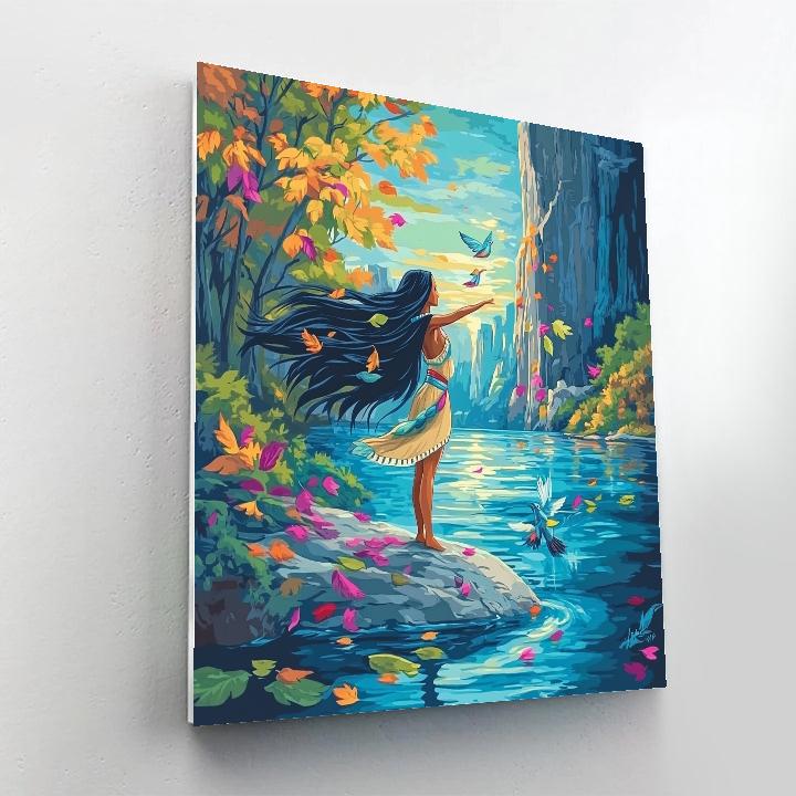 Pocahontas River Breeze Discovery Disney Inspired paint by numbers
