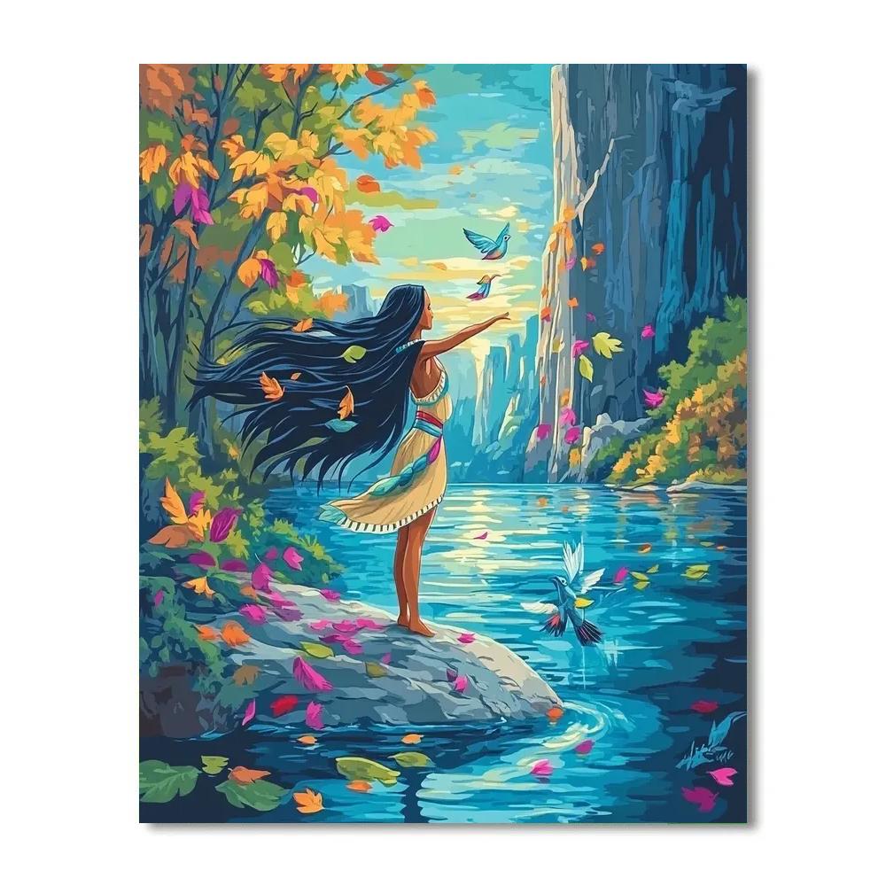 Pocahontas River Breeze Discovery Disney Inspired paint by numbers
