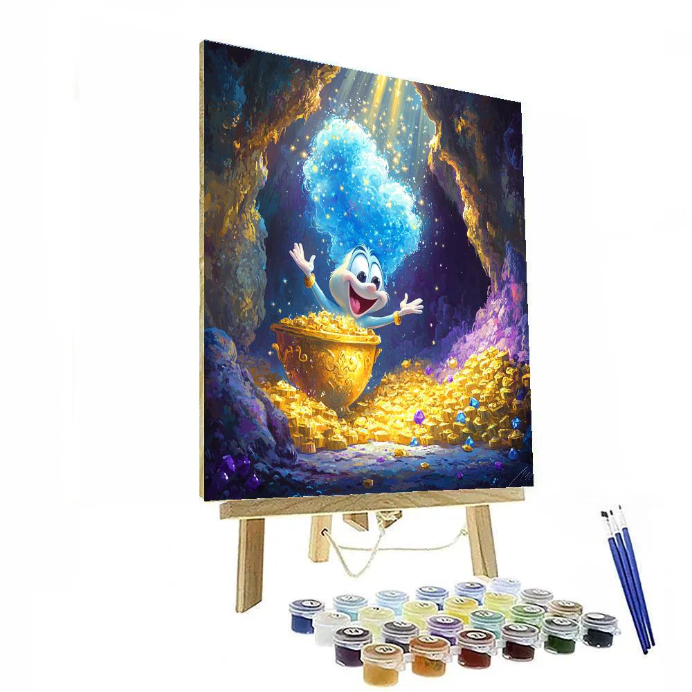 Genie Cosmic Cave Laughs Disney Inspired Number painting