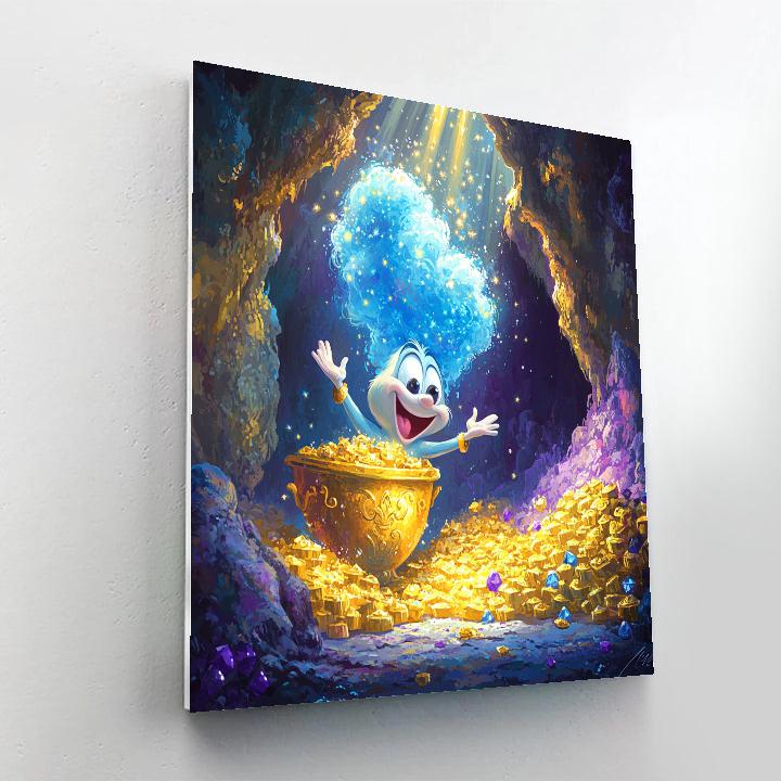 Genie Cosmic Cave Laughs Disney Inspired Number painting