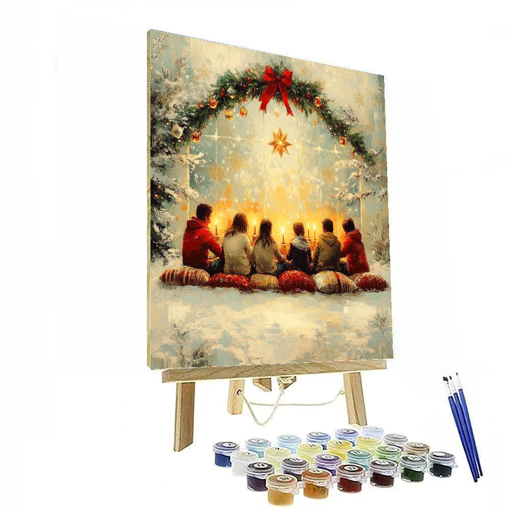 Candle Circle By The Window paint by color