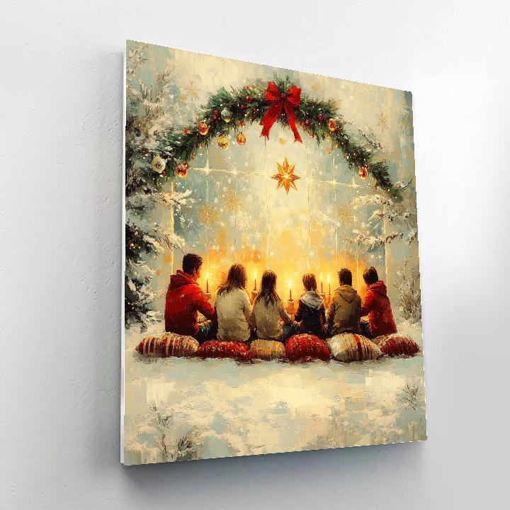 Candle Circle By The Window paint by color