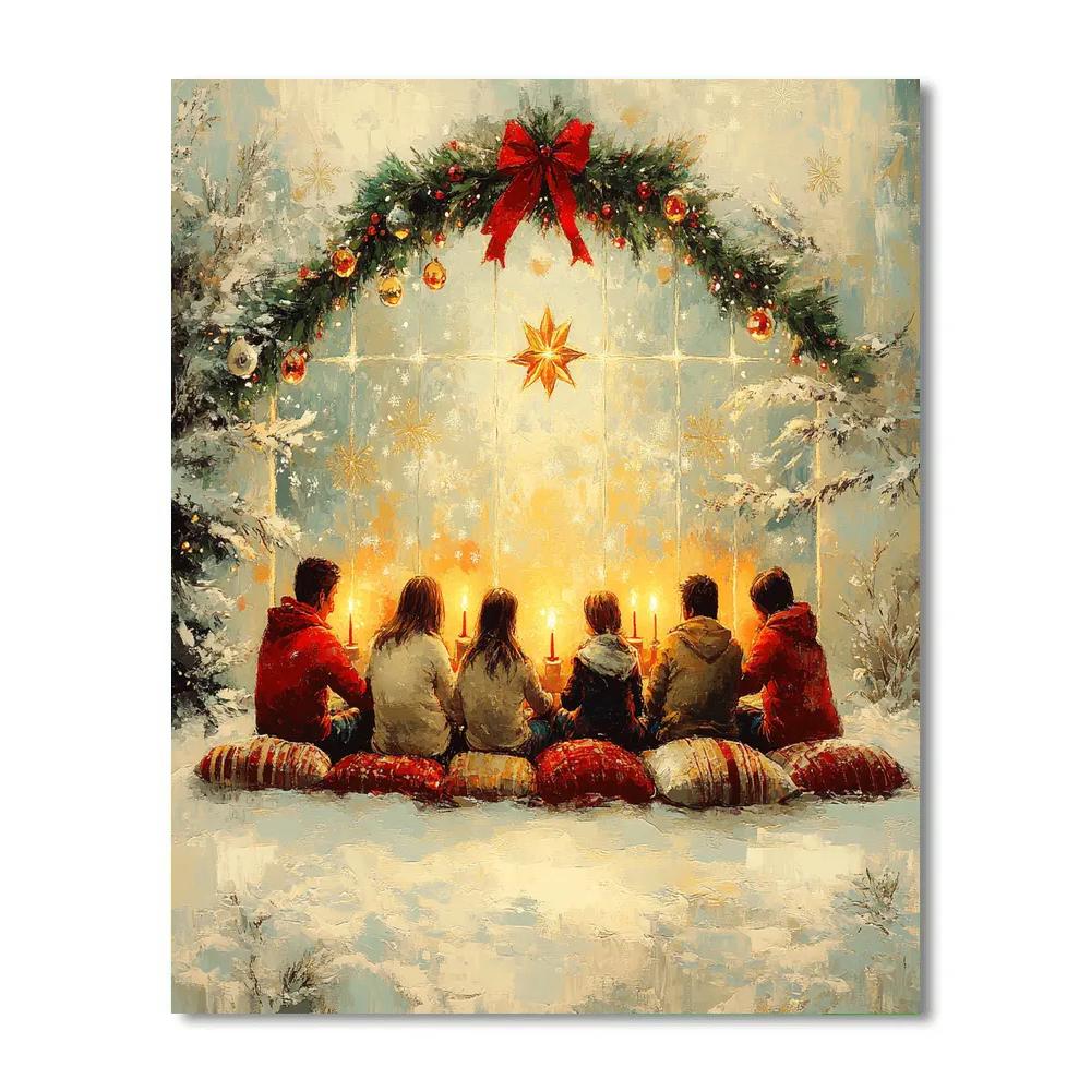 Candle Circle By The Window paint by color