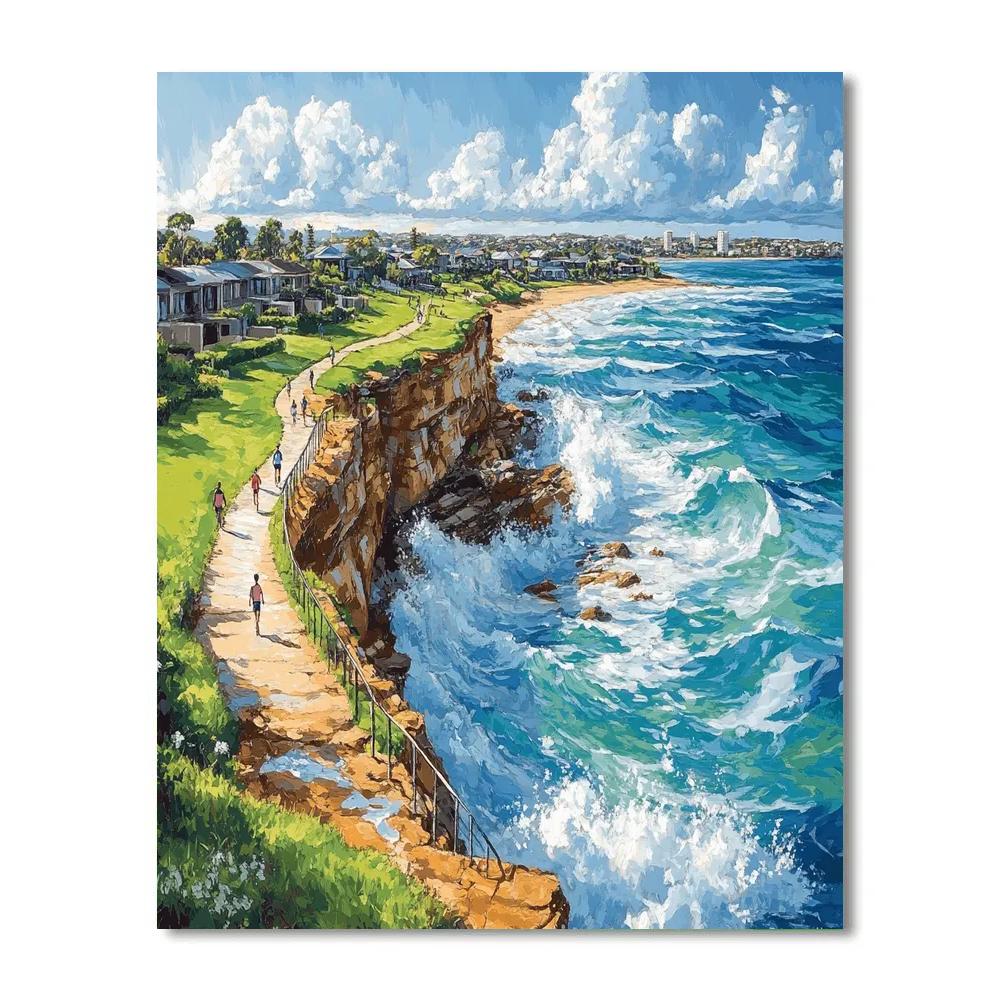 Cliff Walk At Bondi To Coogee Sydney Australia Paint by numbers art