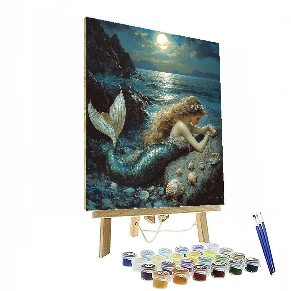 John William Waterhouse Inspired Mythic Mermaid paint by number