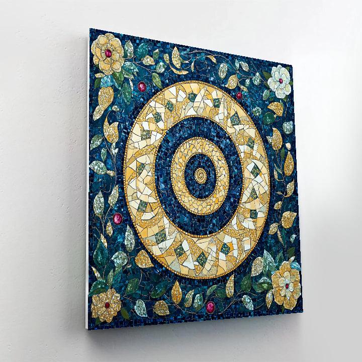 Gustav Klimt Inspired Midnight Garden Spiral Path paint by number