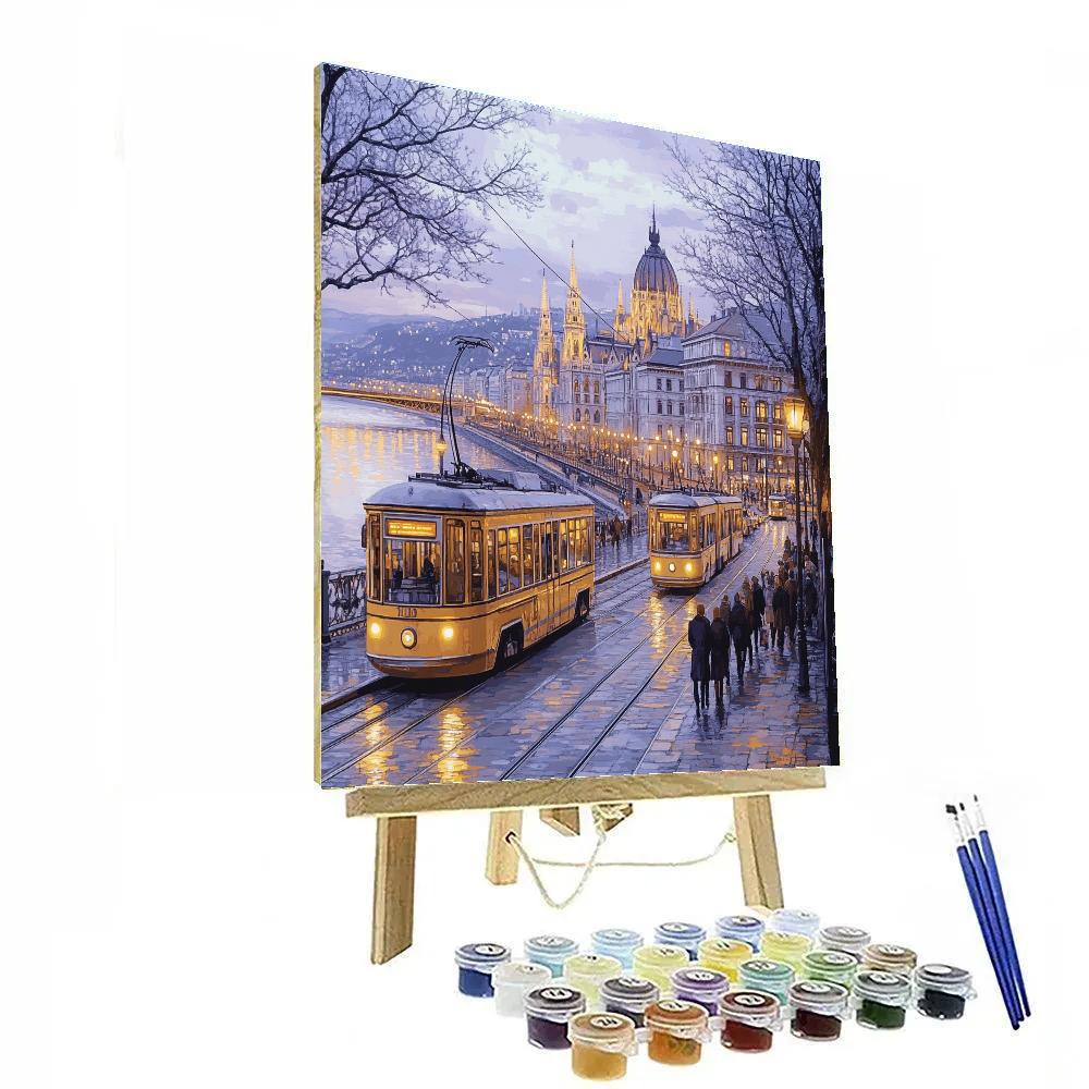 Riverside Walk Along Danube In Budapest Pest Side Budapest Hungary Number painting