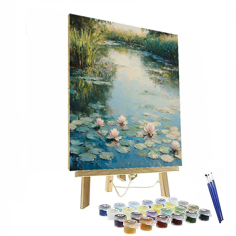 Claude Monet Inspired Water Garden Morning Pearl Light Number painting