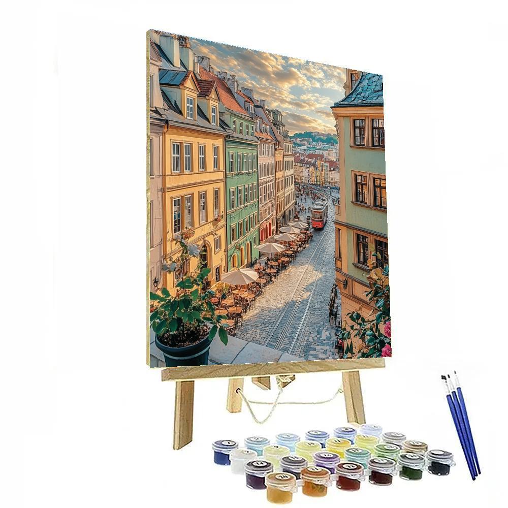 Old Town Square Of Lviv From Rooftop Lviv Ukraine Number painting