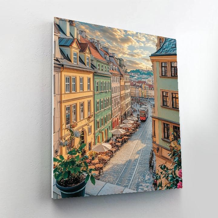 Old Town Square Of Lviv From Rooftop Lviv Ukraine Number painting