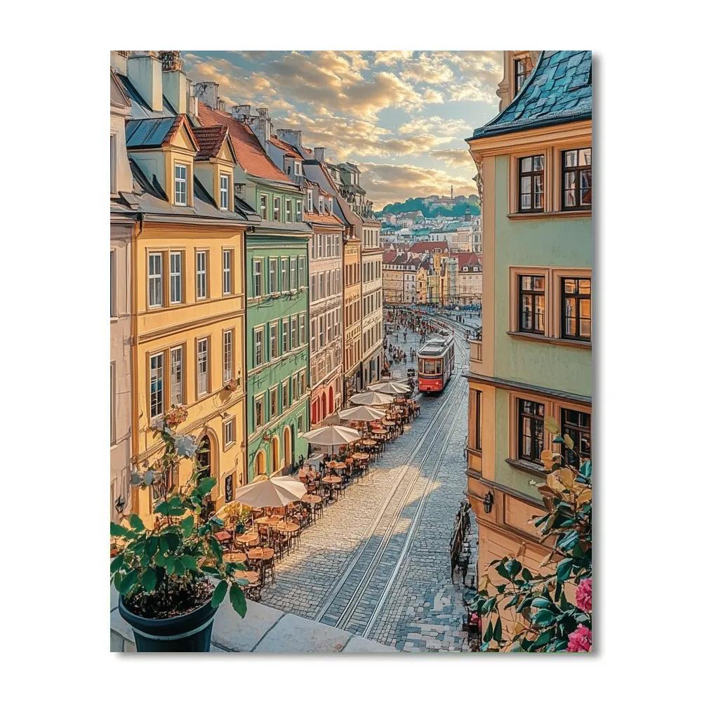 Old Town Square Of Lviv From Rooftop Lviv Ukraine Number painting