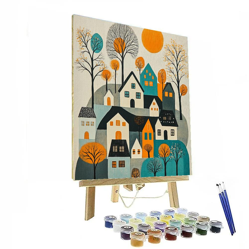 Paul Klee Inspired Dreamy Village paint by numbers