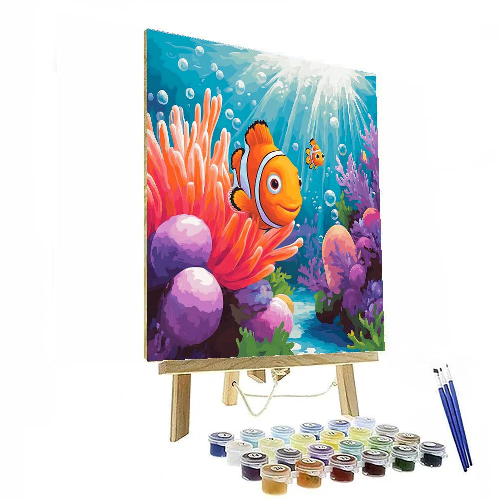 Nemo Coral Reef Curiosity Disney Inspired Number painting