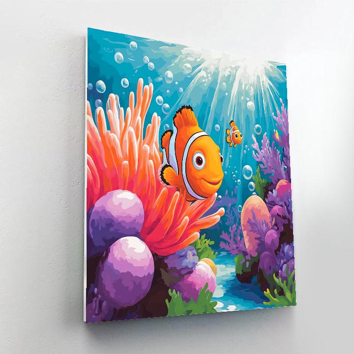 Nemo Coral Reef Curiosity Disney Inspired Number painting
